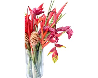 Fresh Tropical Flower Bouquet: Vibrant Wedding Florals