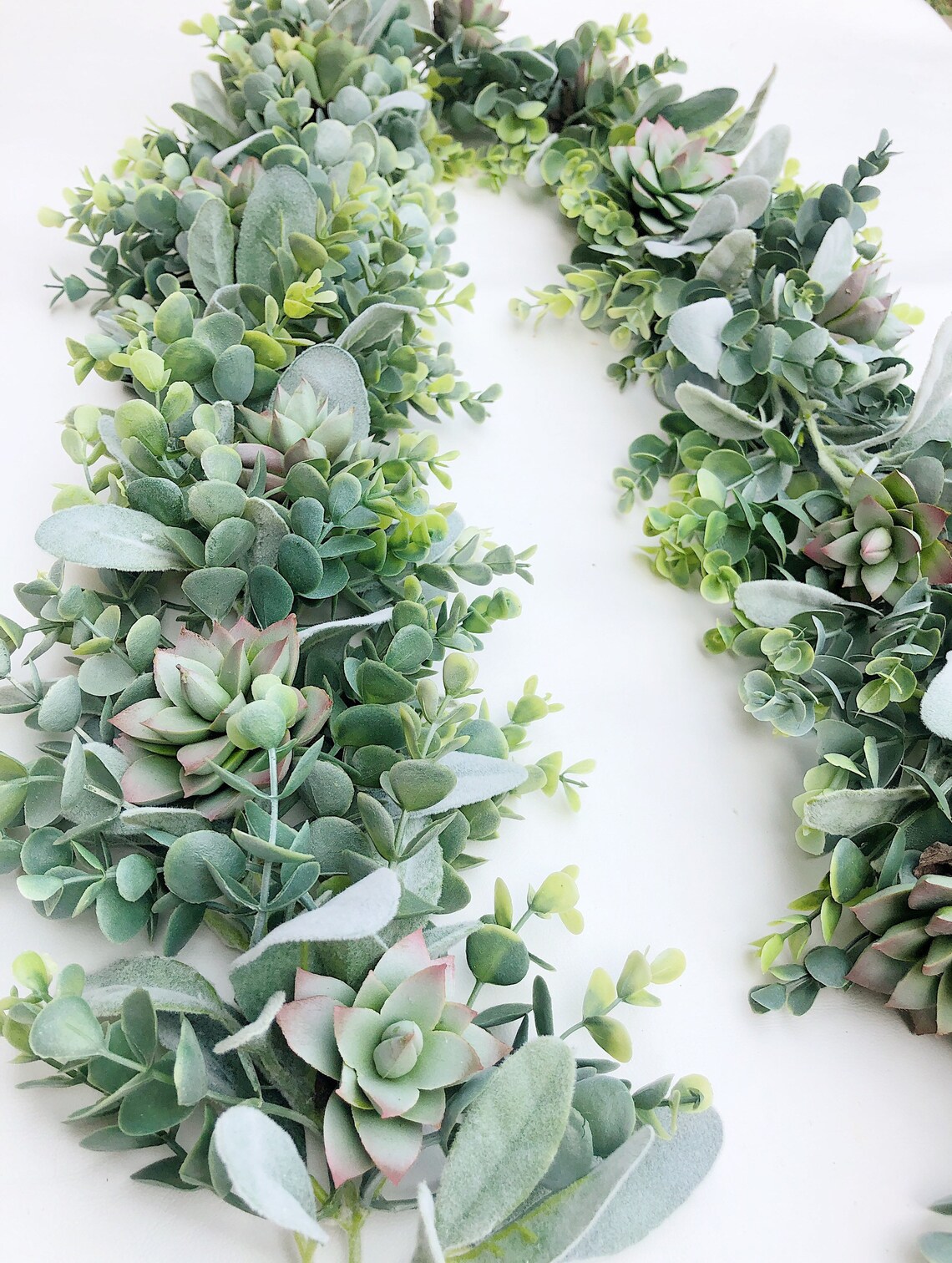 Succulent Garland Lambs Ear Garland Flower Garland Table Etsy