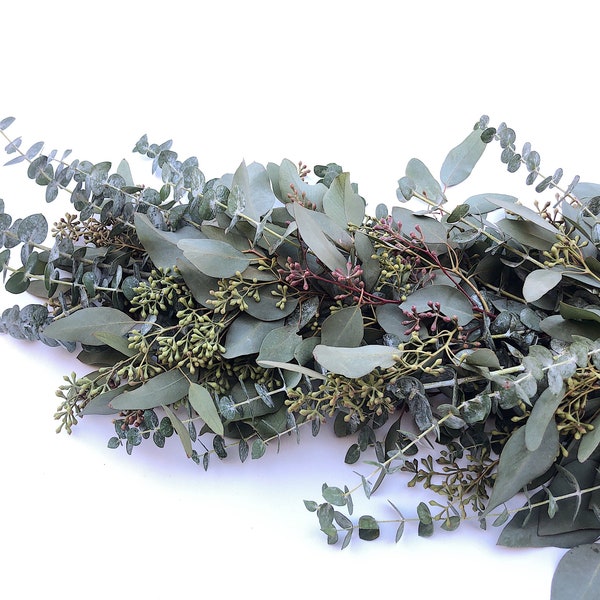 Fresh Eucalyptus Greenery Garland: Natural Garland Decor For Holiday Gatherings, Real Cut Greenery Garland