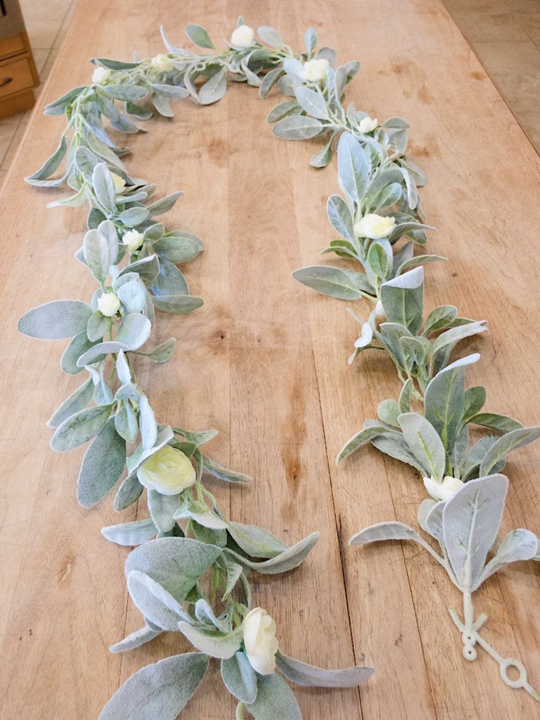 Floral Garland Lamb Ear Garland Flower Garland Greenery Etsy