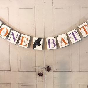 Halloween Banner, Gone Batty Banner, Halloween Decor, Halloween Party Garland, Halloween Decoration, Fall Decor with Bats