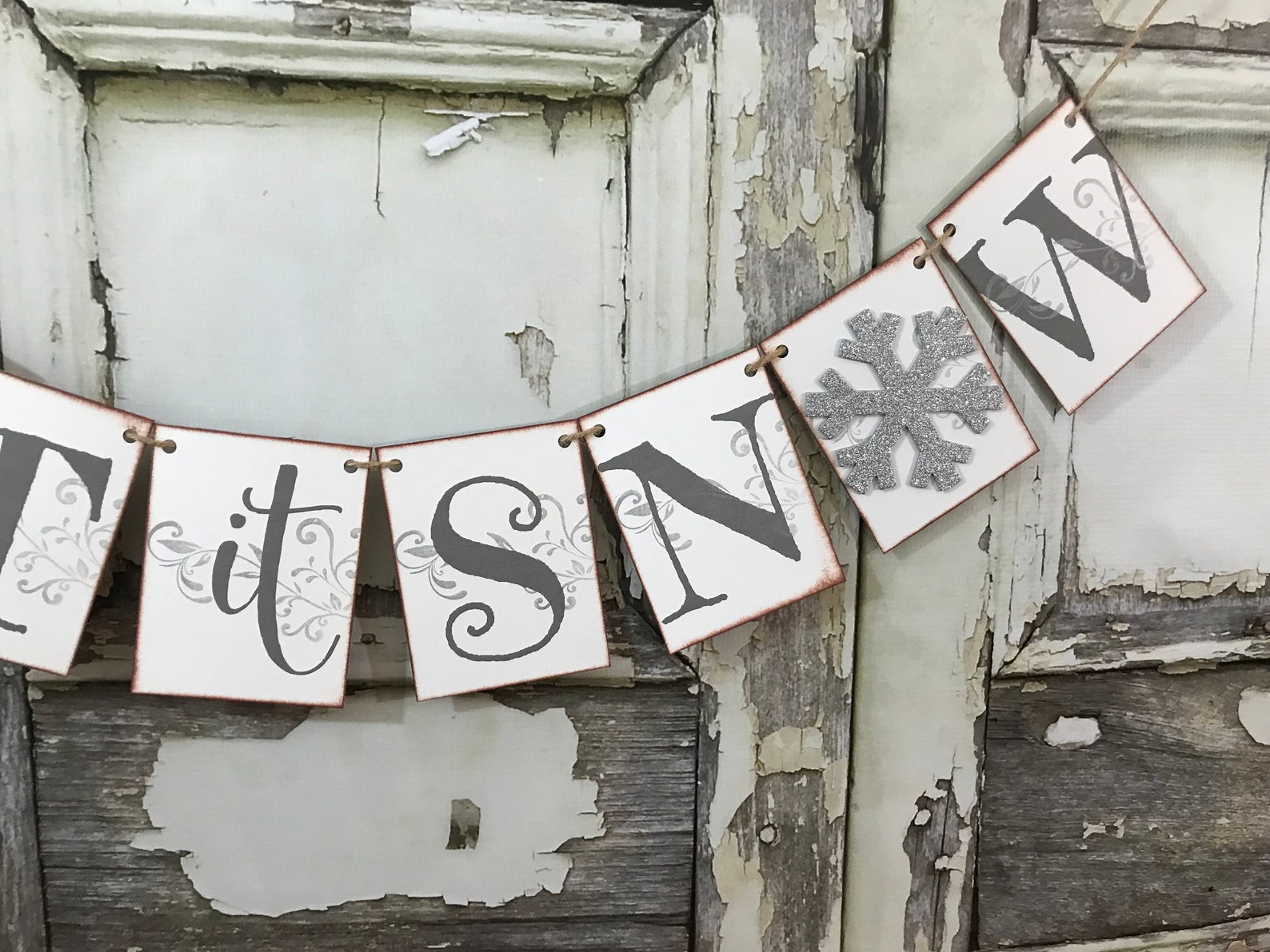 Let It Snow Sign Winter Banner Let It Snow Banner - Etsy