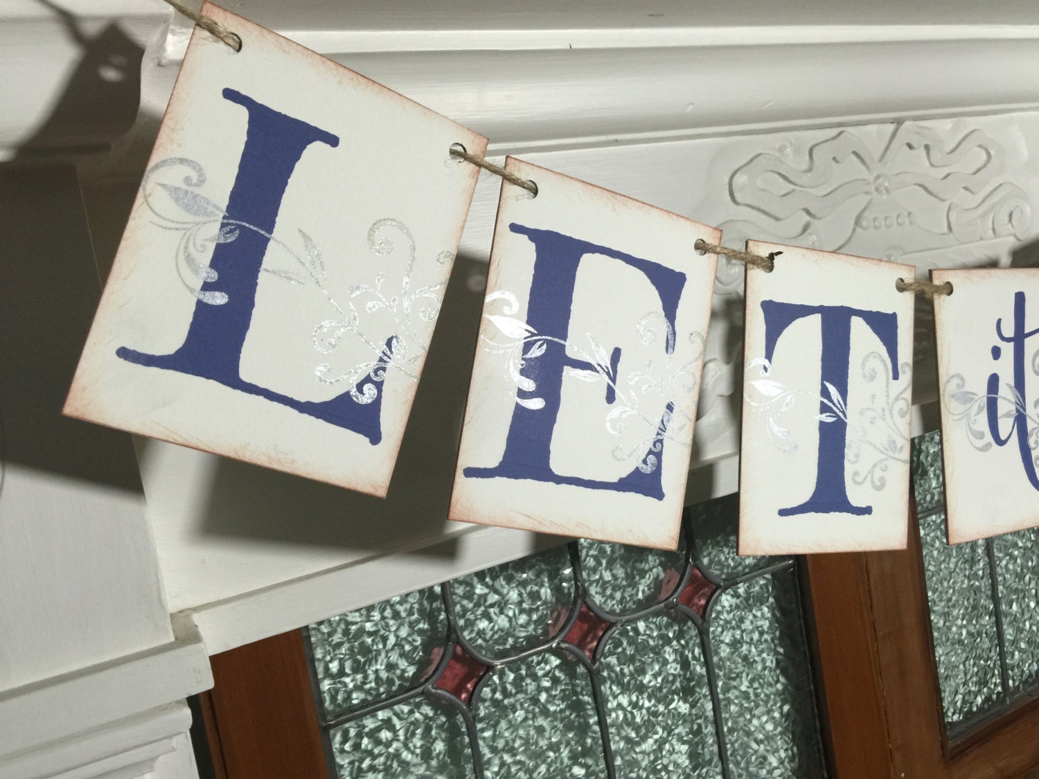 Let It Snow Banner Let It Snow Sign Winter Decorations - Etsy
