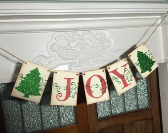 Christmas Banner, JOY Banner, Christmas Sign, Christmas Decor, Holiday Photo Prop