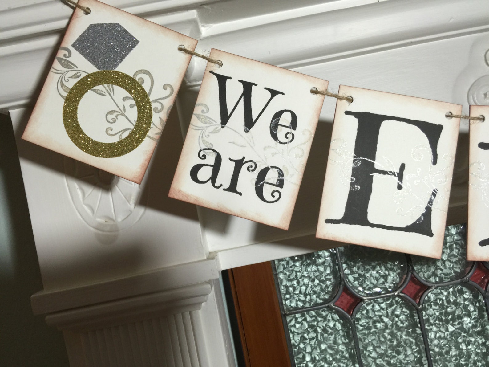 Engagement Banner Engaged Banner Engagement Bunting Bridal - Etsy