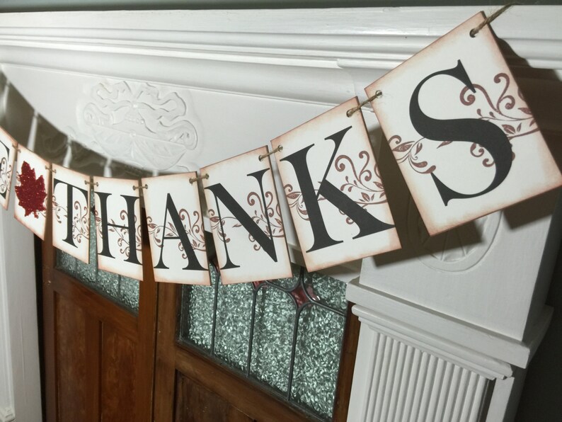 Give Thanks Banner, Thanksgiving Banner, Give Thanks Sign, Fall Banner, Thanksgiving Decoration, Fall Photo Prop image 5