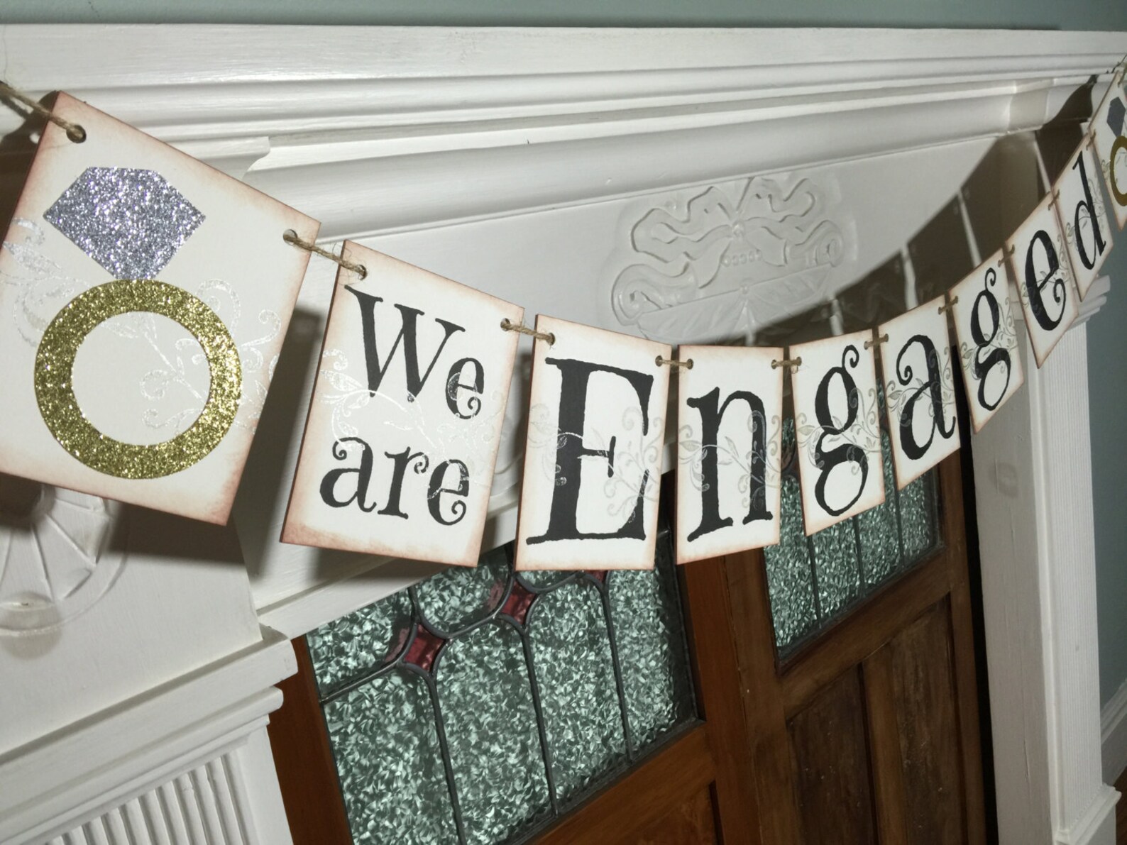 Engagement Banner Engaged Banner Engagement Bunting Bridal - Etsy
