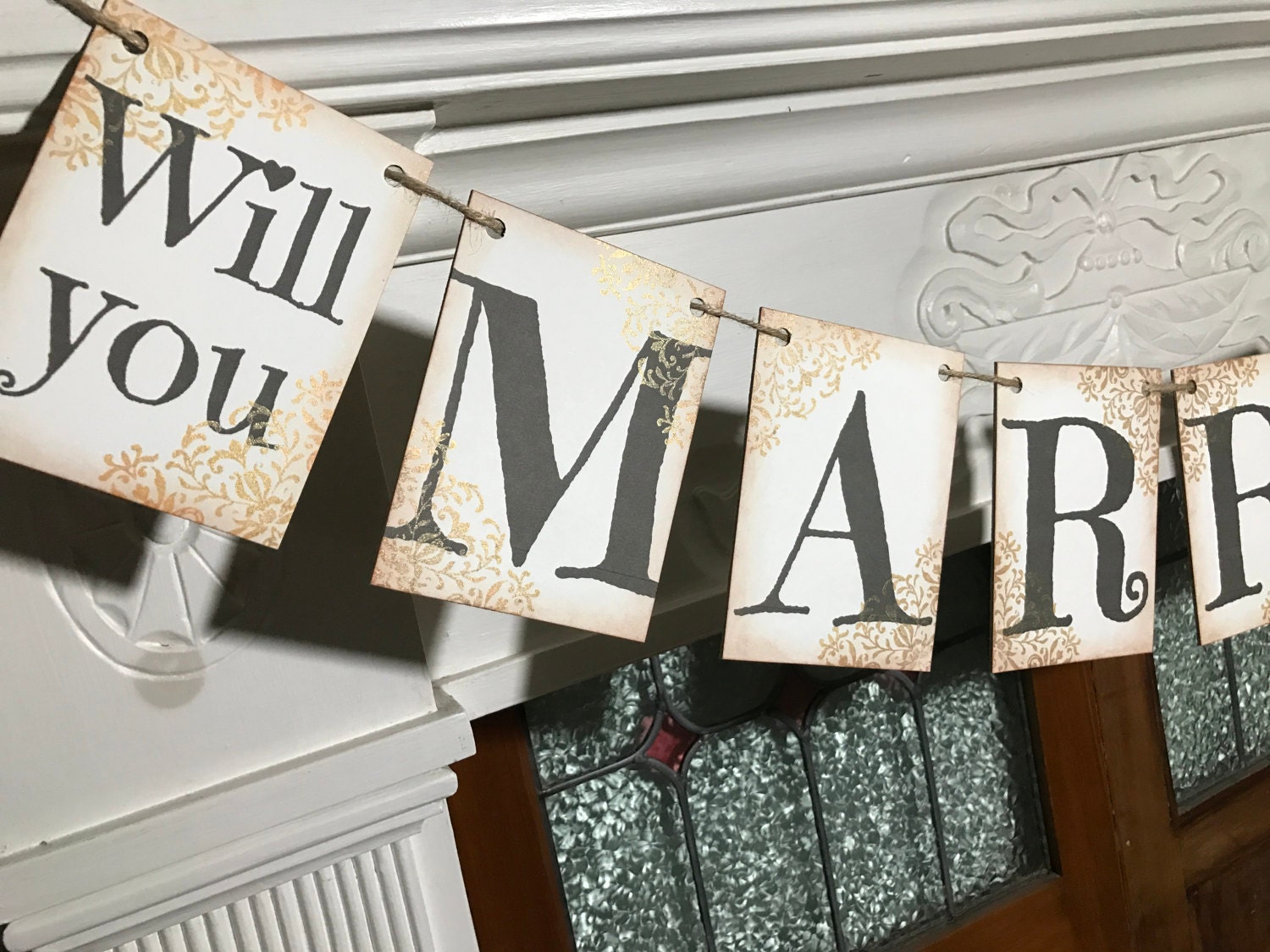 Will You Marry Me Banner Marriage Proposal Rustic Marry Me | Etsy