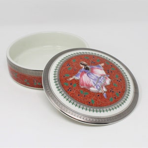 Mikasa Trinket Box, 12 Days of Christmas, 9 Ladies Dancing, Platinum