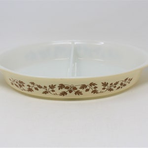 Pyrex Casserole Dish, Golden Acorn, Ovenware, Vintage