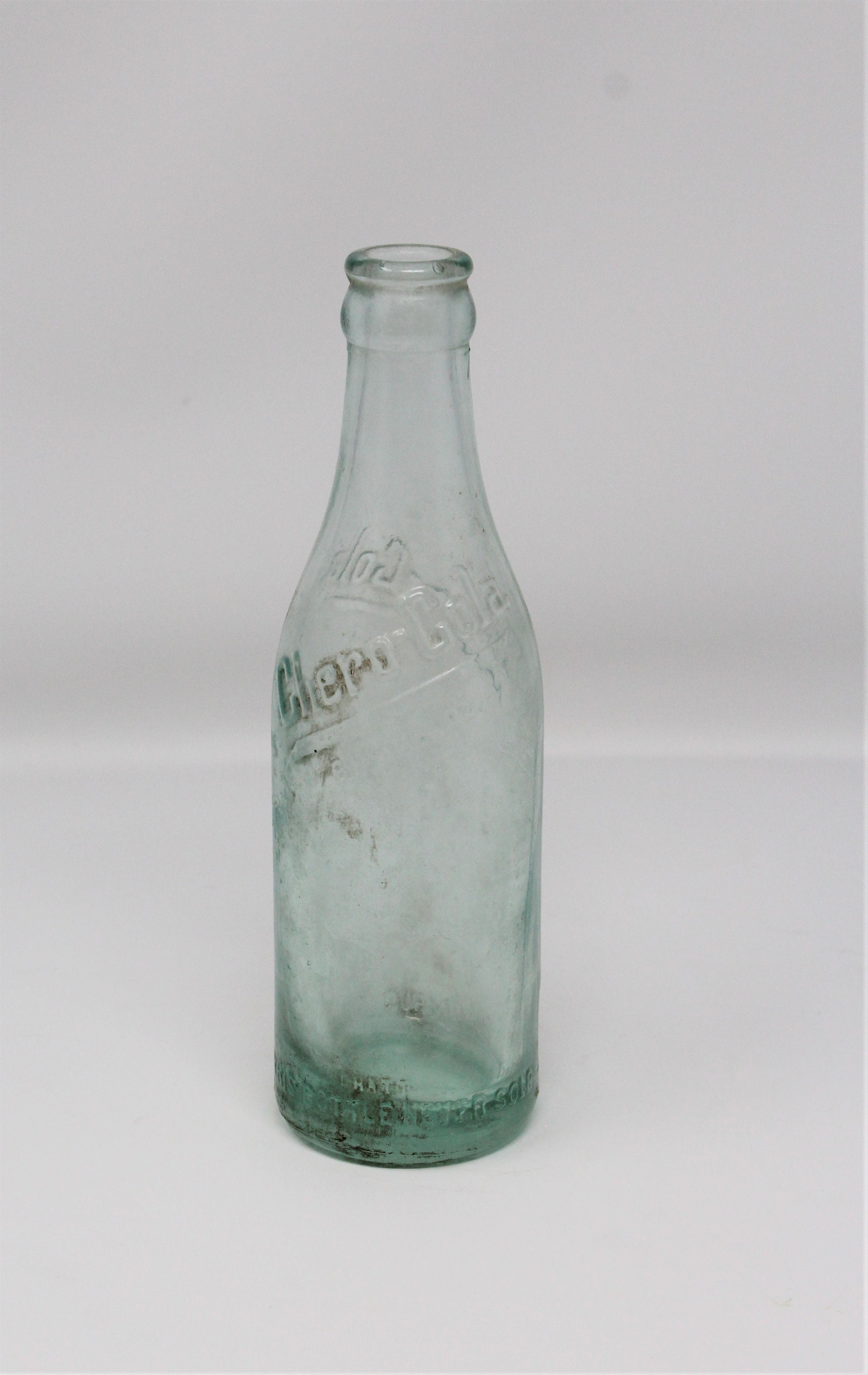 1942 RC ROYAL CROWN Pyramid Cola Soda Bottle 12 oz 9 3/8" Vincennes IN  Duraglas