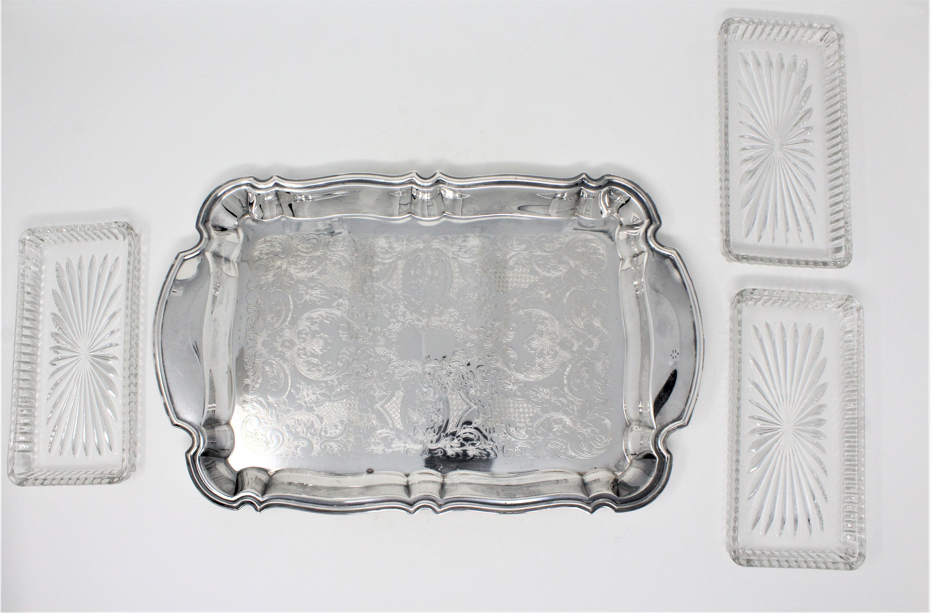 Vintage Divided Tray 3 Sections Silver Plate With Removable Etsy