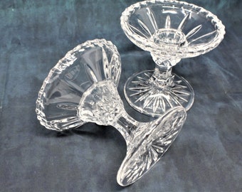 Nachtmann Bleikristal Cut Crystal Candle Holders, Set of 2, West Germany 1970s