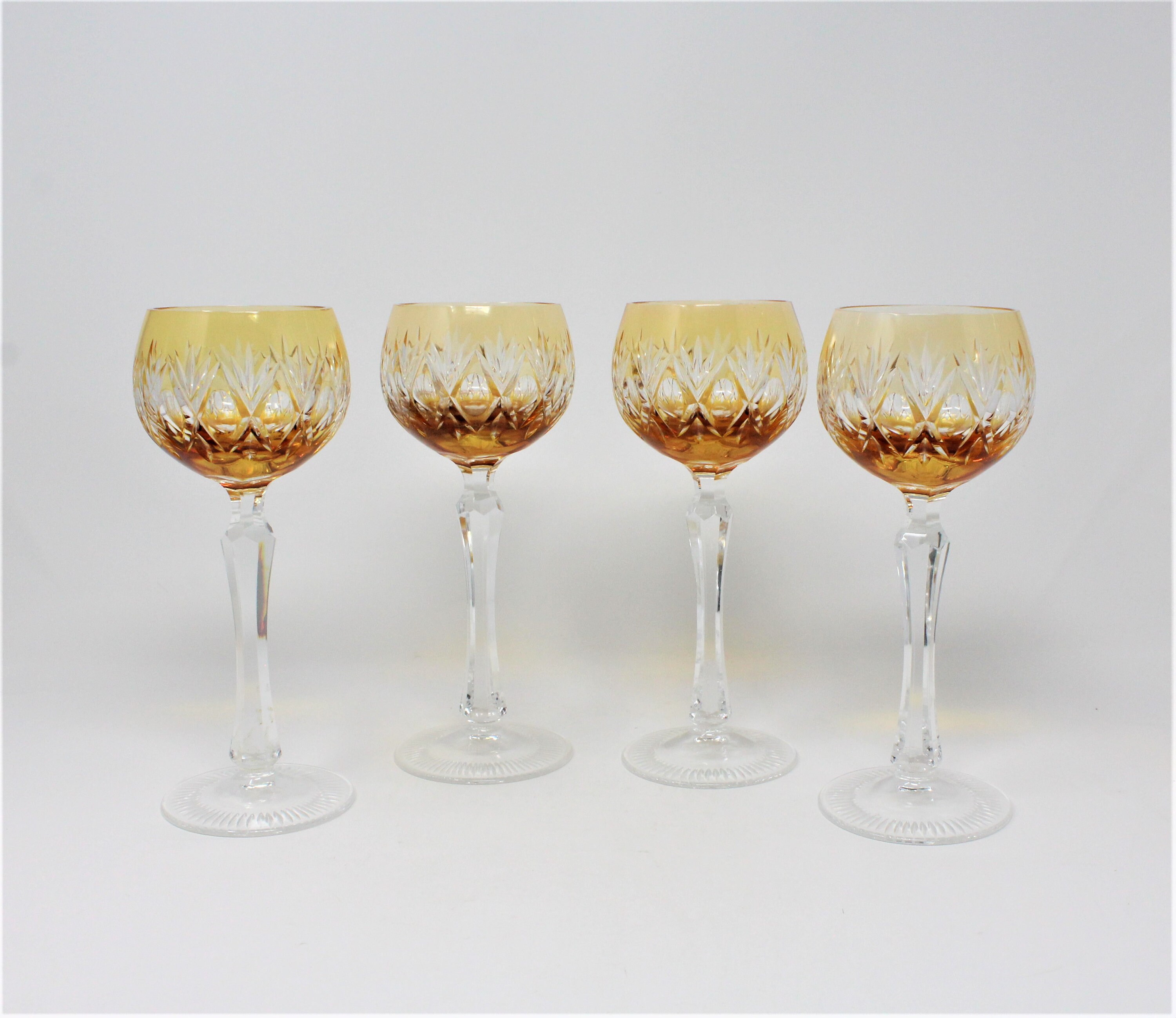 8oz Elegant Crystal Cut Plastic Wine Goblets, Crystal Clear, Fancy