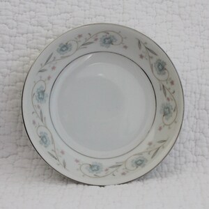 Fruit / Dessert Bowls Set of 5, English Garden Platinum Pattern, Vintage Japan Dinnerware