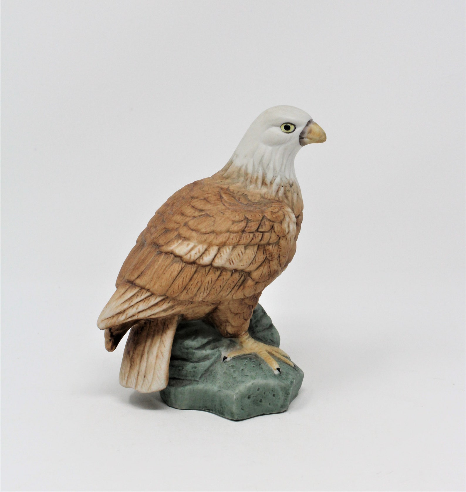 Vintage Bald Eagle Figurine, Porcelain Bisque, Taiwan Etsy