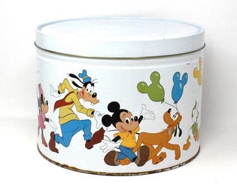 1980 年代から 1990 年代のヴィンテージのミッキー マウスの缶