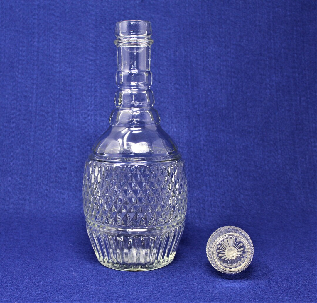 Vintage Spirits Bottle / Decanter, Mogen David Deluxe Limited Edition, Glass With Stopper Etsy