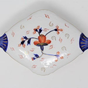 Porcelain Trinket Box, Hand Painted, Chinoiserie Diamond Shaped Vintage Japan