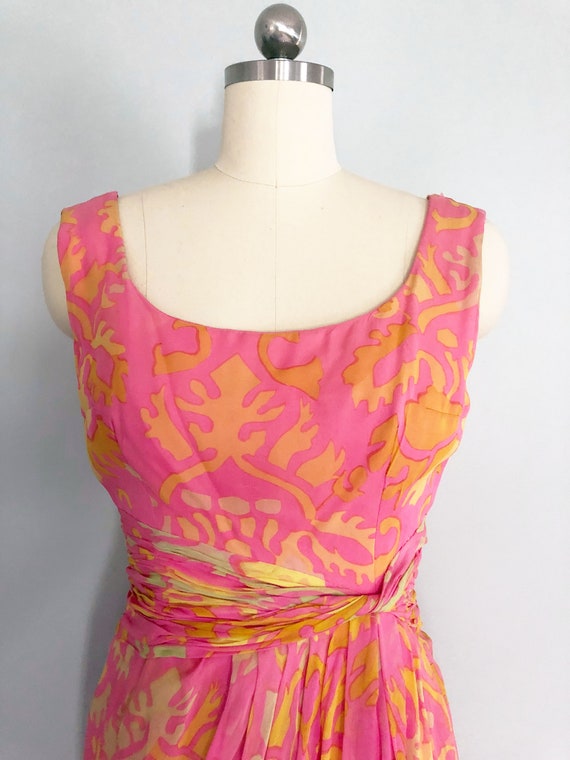 Pink Silk Chiffon Edward Abbott Dress - image 4