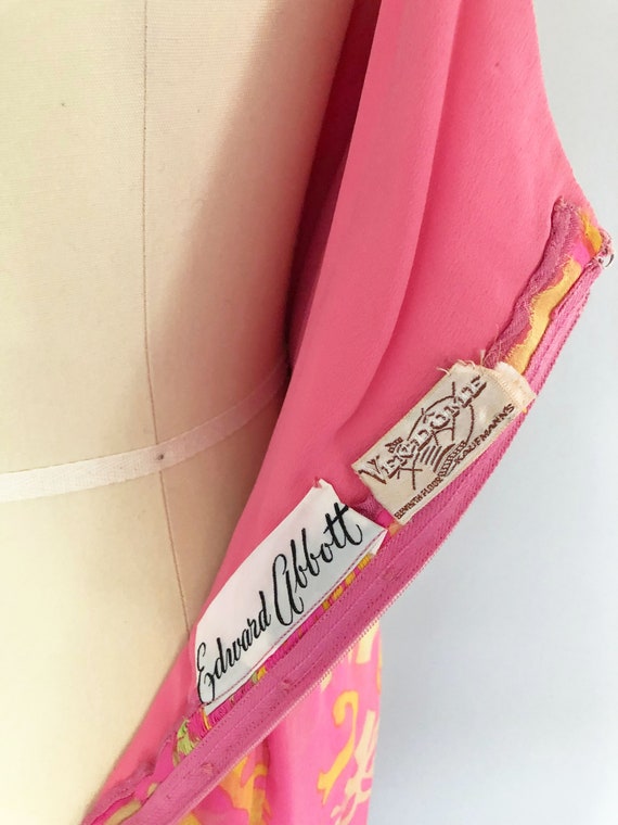 Pink Silk Chiffon Edward Abbott Dress - image 6