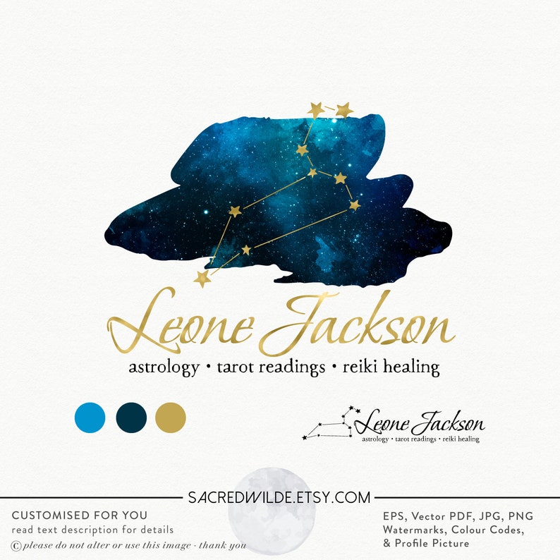 Astrology Logo Zodiac Logo Tarot Logo Leo Logo Etsy