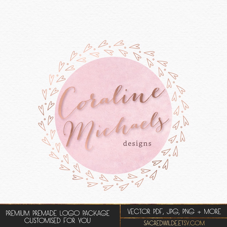 Rose Gold Heart Vector