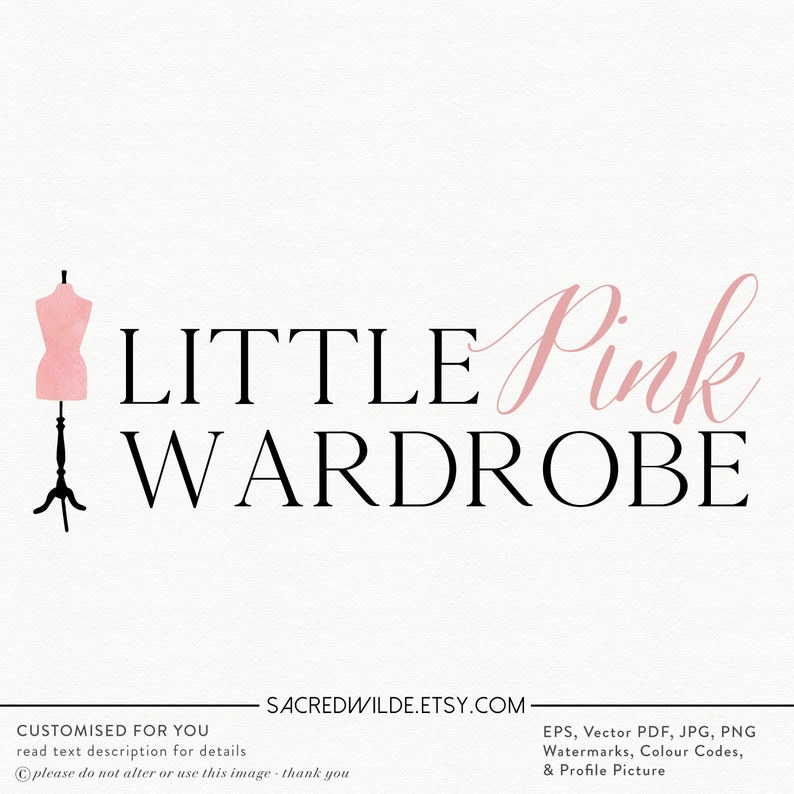 Clothes Stand Logo Dress Mannequin Logo Sewing Logo Etsy