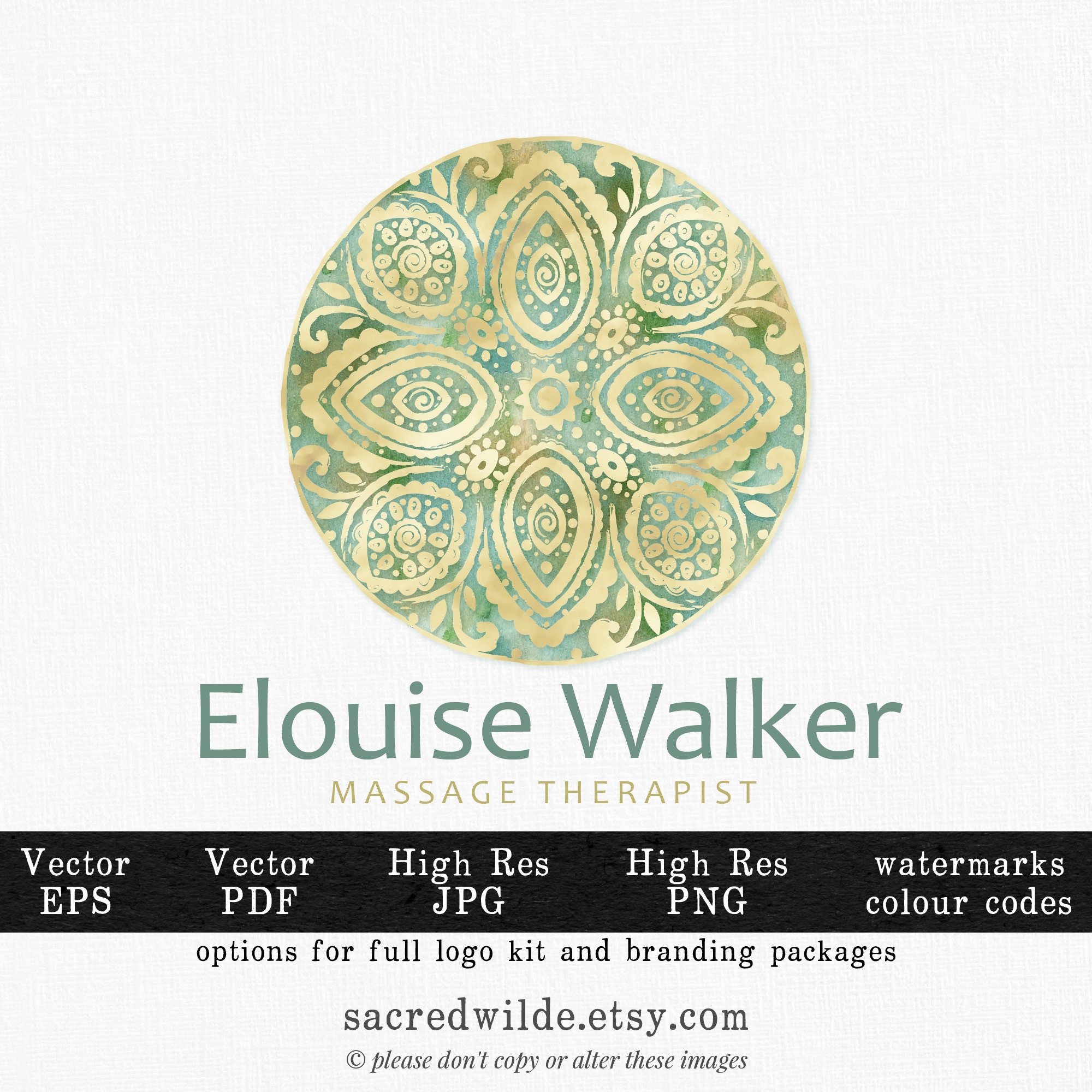 Elegant Mandala Logo Design Galaxy Logo Bohemian Logo Etsy