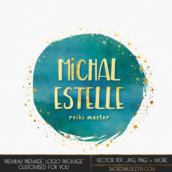 Circle And Stars Logo Earthy Logo Night Sky Logo Etsy