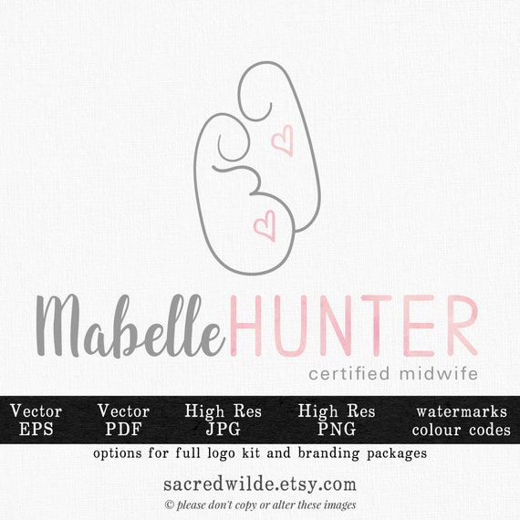 Mother And Doula Logo Design Mother And Midwife Logo Design Etsy