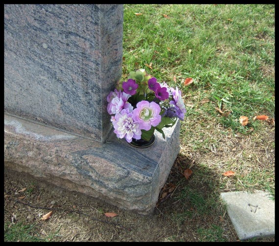 Flower holder for cemetery monument vase for 3 inch diameter Etsy