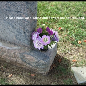 Flower holder for your cemetery monument vase for 3 inch diameter vase opening - MADE IN USA