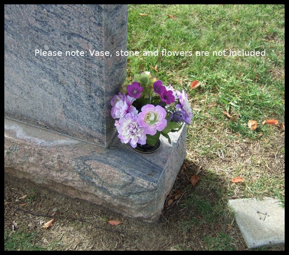 Flower Holder For Cemetery Monument Vase For 3 Inch Diameter Etsy