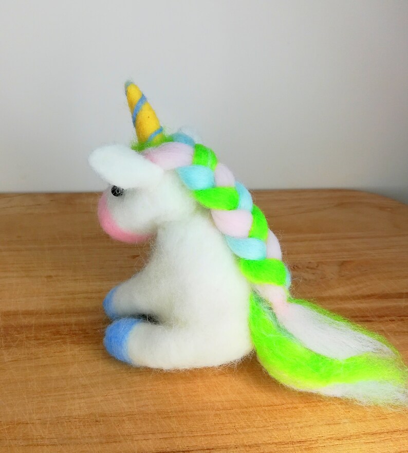 Rainbow the Unicorn-needle Felting Kit Basic or Complete - Etsy