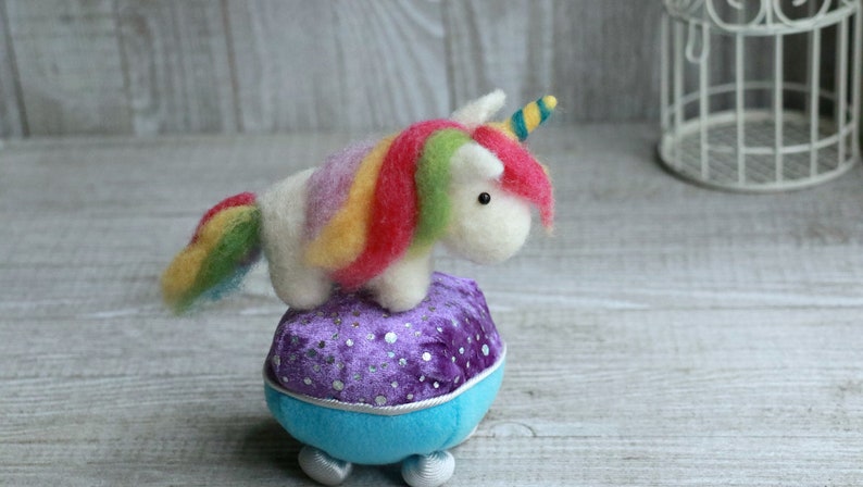 Pearl the Unicorn-needle Felting Kit Basic or Complete Kit - Etsy