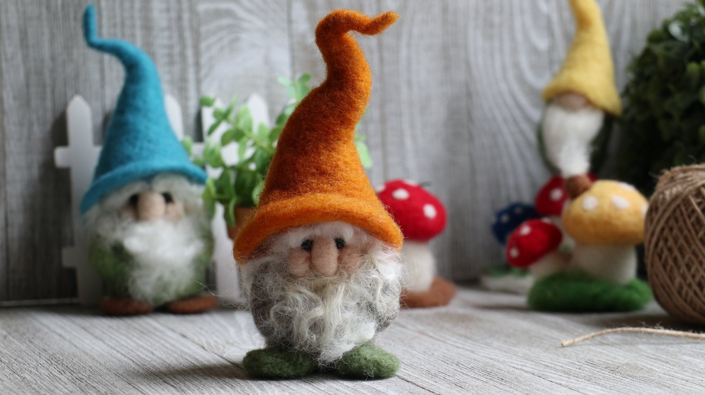 Hand felted Gnome Hats Hand felted Gnome Hats
