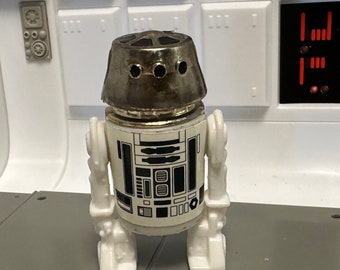 Star Wars Kenner Style Custom R5 Figure - Black and White, Dirty Chrome Dome