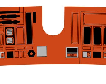 Replacement Custom Kenner R2-D2 Body Decals (Solids)