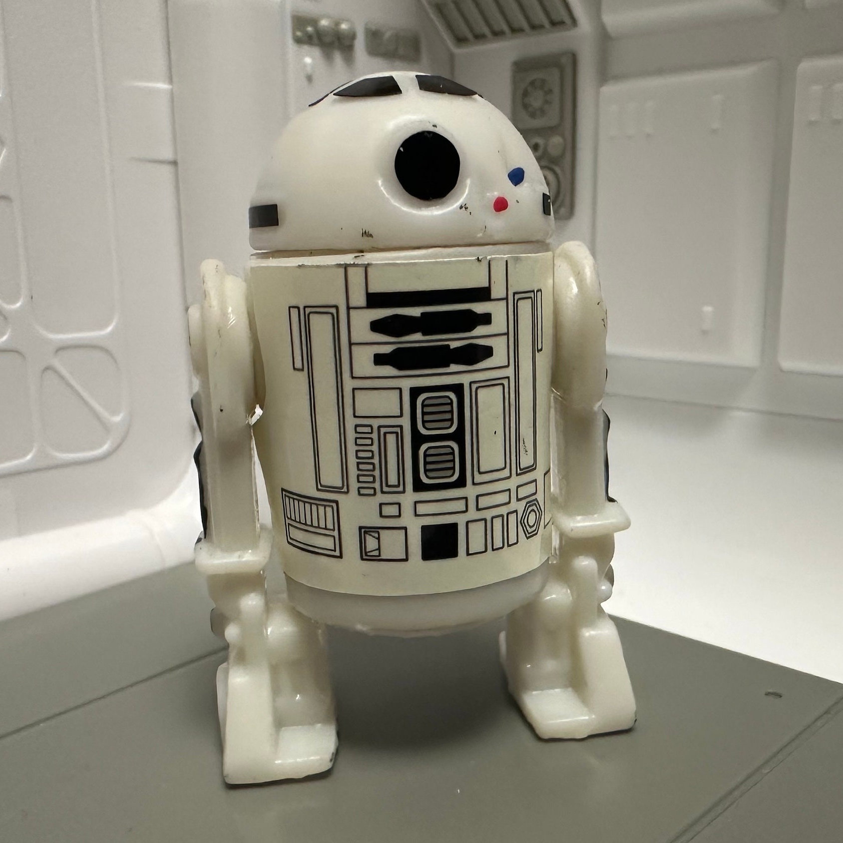 Star Wars Kenner Style Custom R2 Figure - Black and White