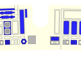 Replacement Custom Kenner R2-D2 Body Decals