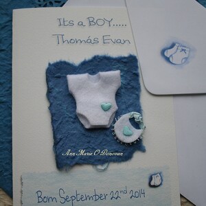 Belle carte personnalisée faite main pour bébé garçon/bébé fille, pour cette nouveauté très spéciale