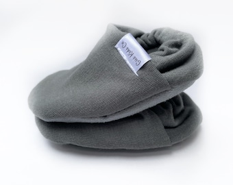 Zapatos de bebé de bambú verde salvia, Moccs de bebé, zapatos de bebé de suela blanda, botines de bebé, zapatos de cuna, pantuflas para niños pequeños, vegano