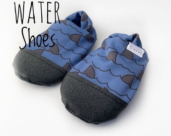 Shark Fin Baby and Kids WATER SHOES, Swim Moccs, Baby Beach Shoes, Toddler Swim shoes, Pool Shoes, Splash Pad Shoes,Baby Summer Shoes