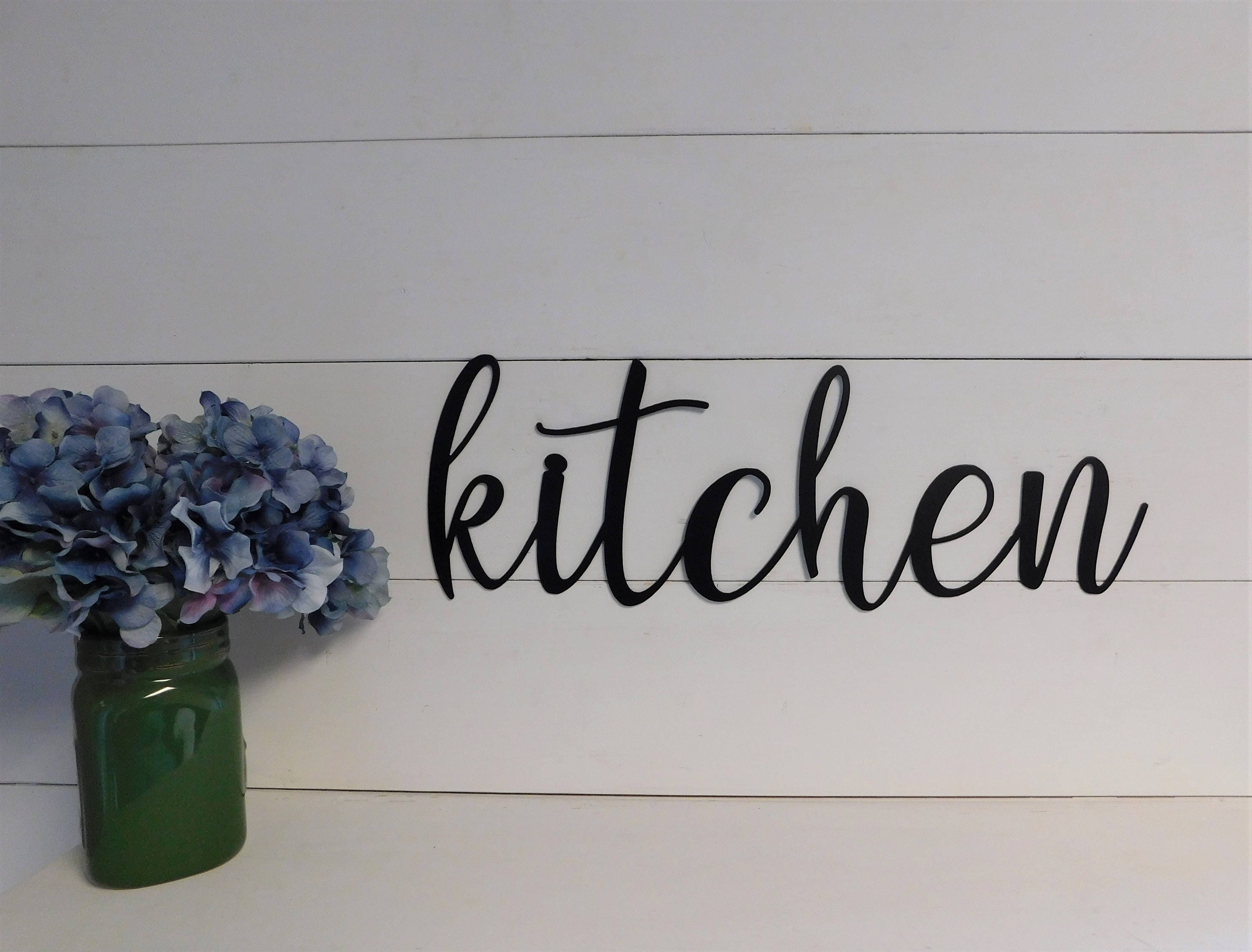 Kitchen Sign Metal Kitchen Sign Rustic Word Art Sign Metal Etsy