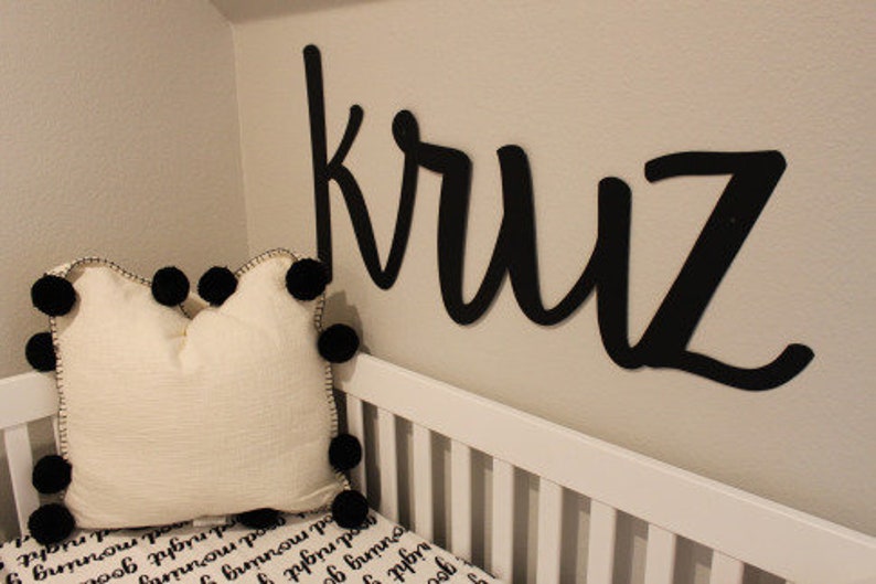 Nursery Name Sign Babies Room Name Sign Custom Metal Name Etsy