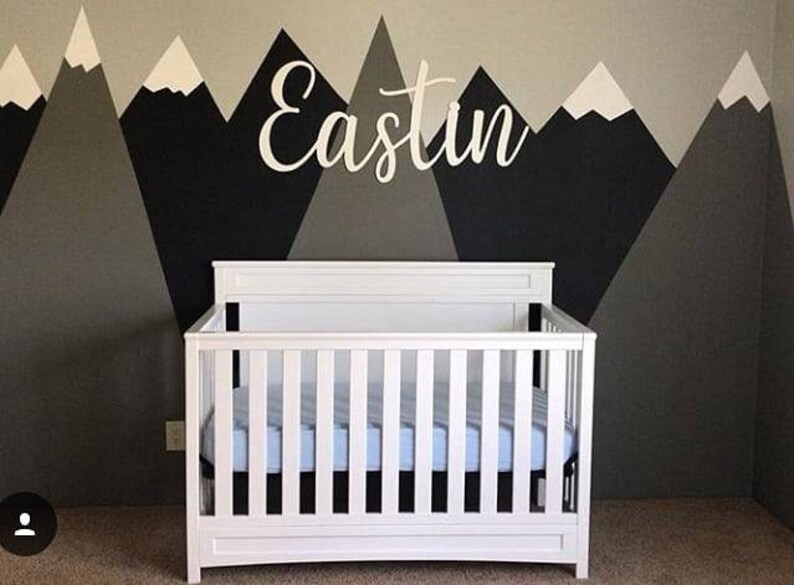 Nursery Name Sign Babies Room Name Sign Custom Metal Name Etsy