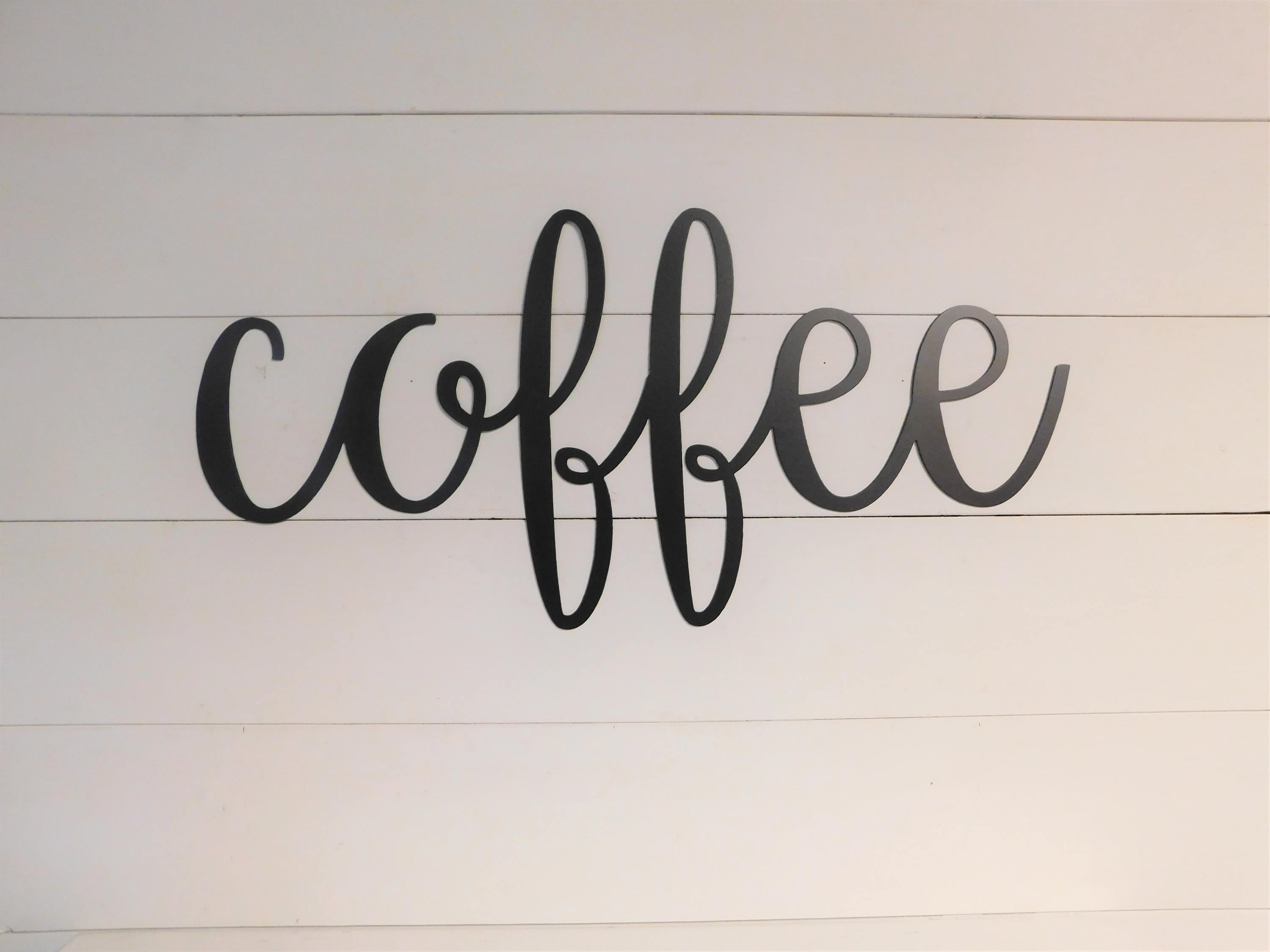 Coffee Sign Metal Coffee Sign Rustic Word Art Sign Coffee Etsy