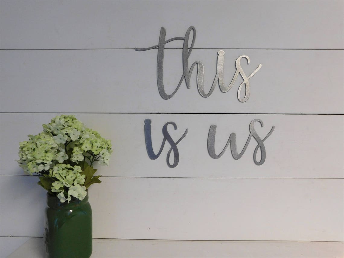 This is Us Sign Metal This is Us Sign Rustic Word Art Sign Etsy