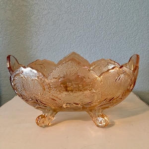 Amber Carnival Glass Bowl